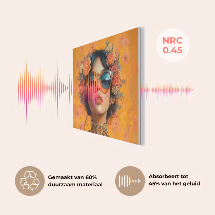 Vrouw - Bloemen - Aesthetic - Oranje PET vilt klein -USP_NL