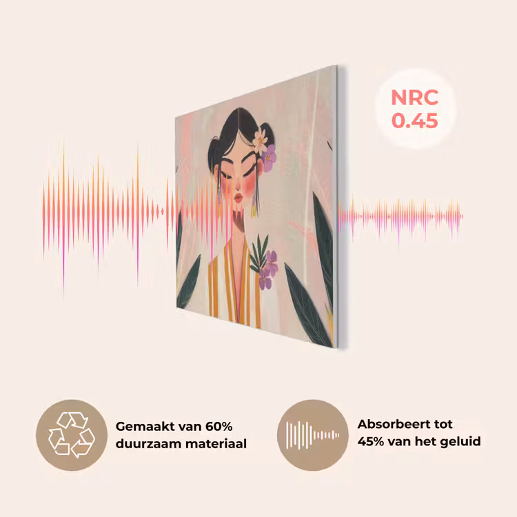 Vrouw - Bloemen - Pastel PET vilt klein -USP_NL