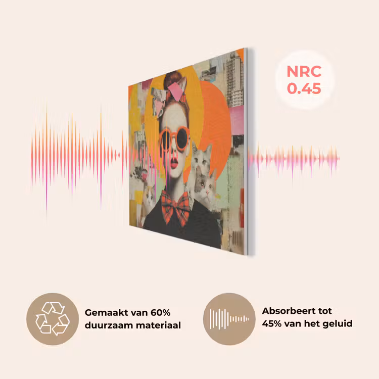 Vrouw - Bril - Strik - Retro PET vilt klein -USP_NL