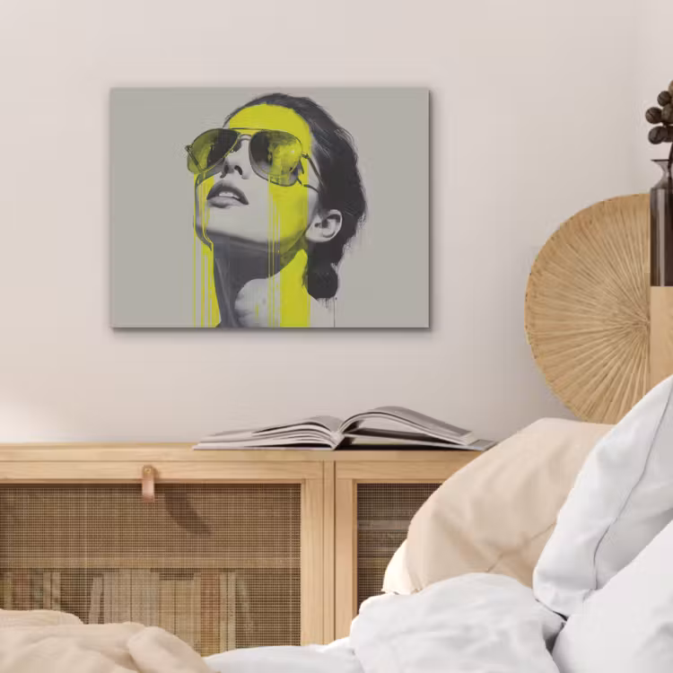 Vrouw - Bril - Verf PET vilt klein -sfeer3