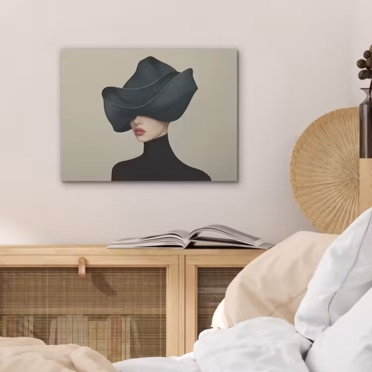 Vrouw - Groen - Hoed PET vilt klein -sfeer3