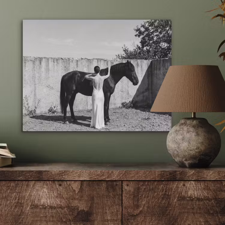 Vrouw - Paard - Artistiek PET vilt klein -sfeer2