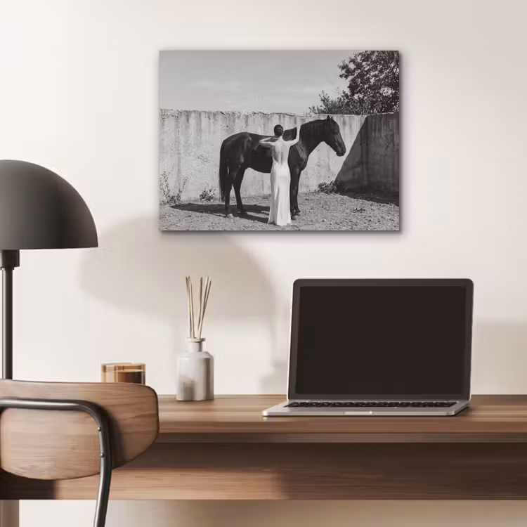 Vrouw - Paard - Artistiek PET vilt klein -sfeer5