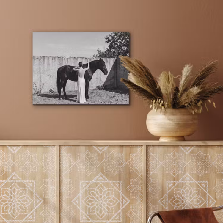 Vrouw - Paard - Artistiek PET vilt klein -sfeer4