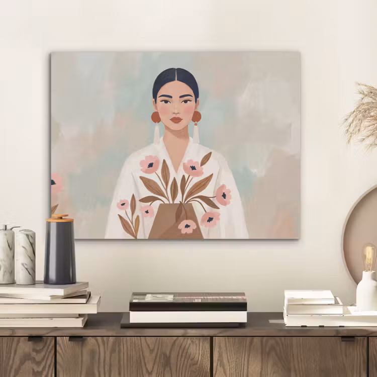Vrouw - Kimono - Pastel PET vilt klein -sfeer1