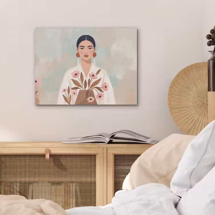 Vrouw - Kimono - Pastel PET vilt klein -sfeer3