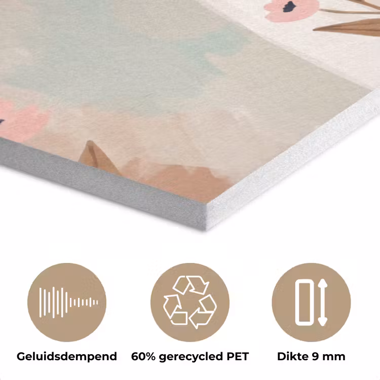 Vrouw - Kimono - Pastel PET vilt klein -closeup_NL