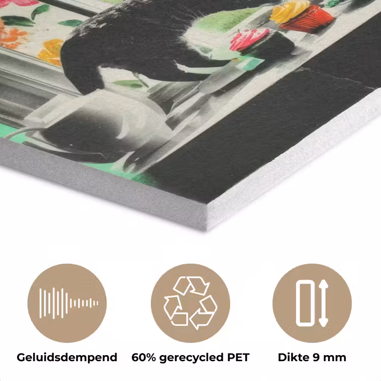 Vrouw - Keuken - Katten - Doorkijk PET vilt klein -closeup_NL