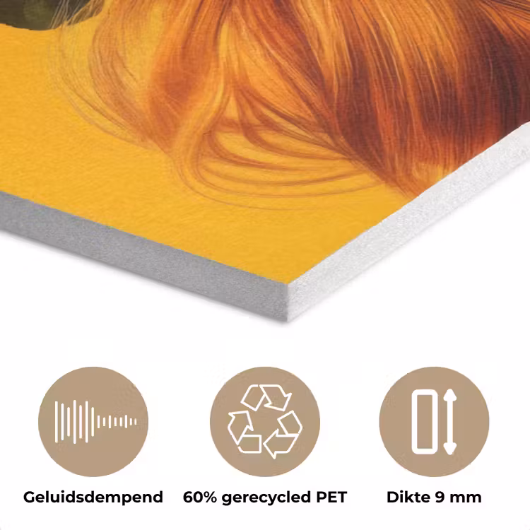 Vrouw - Citroenen - Bloesem - Geel PET vilt klein -closeup_NL