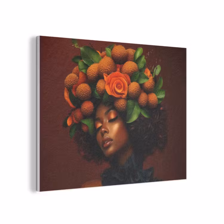 Vrouw - lychee - exotisch PET vilt klein -3d