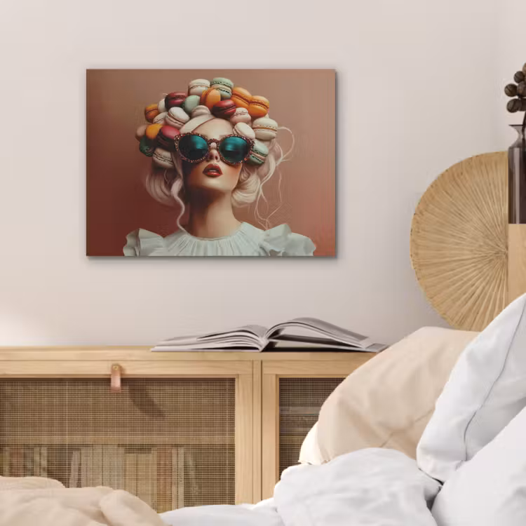 Vrouw - Macarons - Bril PET vilt klein -sfeer3