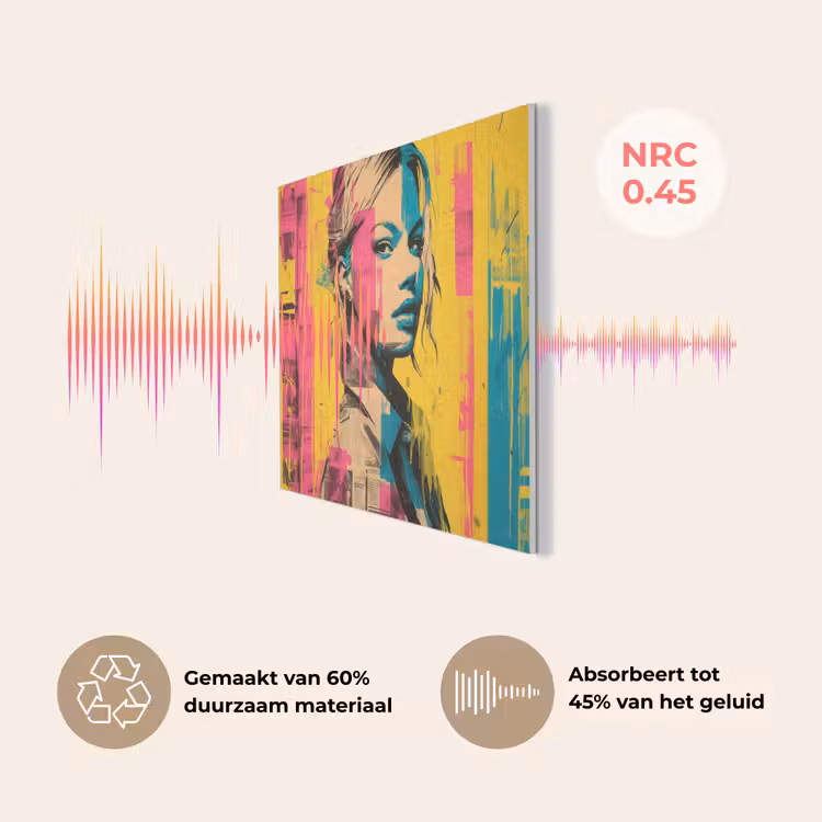 Vrouw - Verfstrepen - Gekleurd PET vilt klein -USP_NL