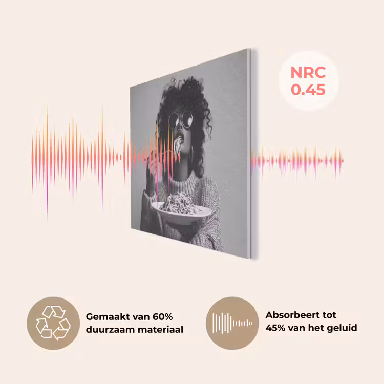 Vrouw - Pasta - Zwart - Wit PET vilt klein -USP_NL