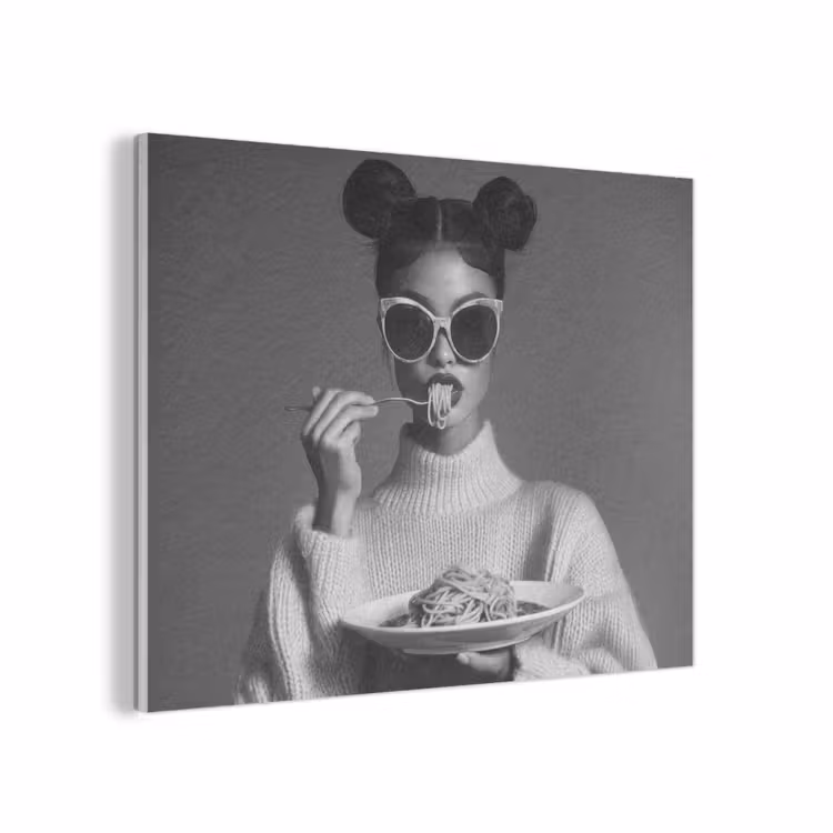 Vrouw - Pasta - Zonnebril PET vilt klein -3d