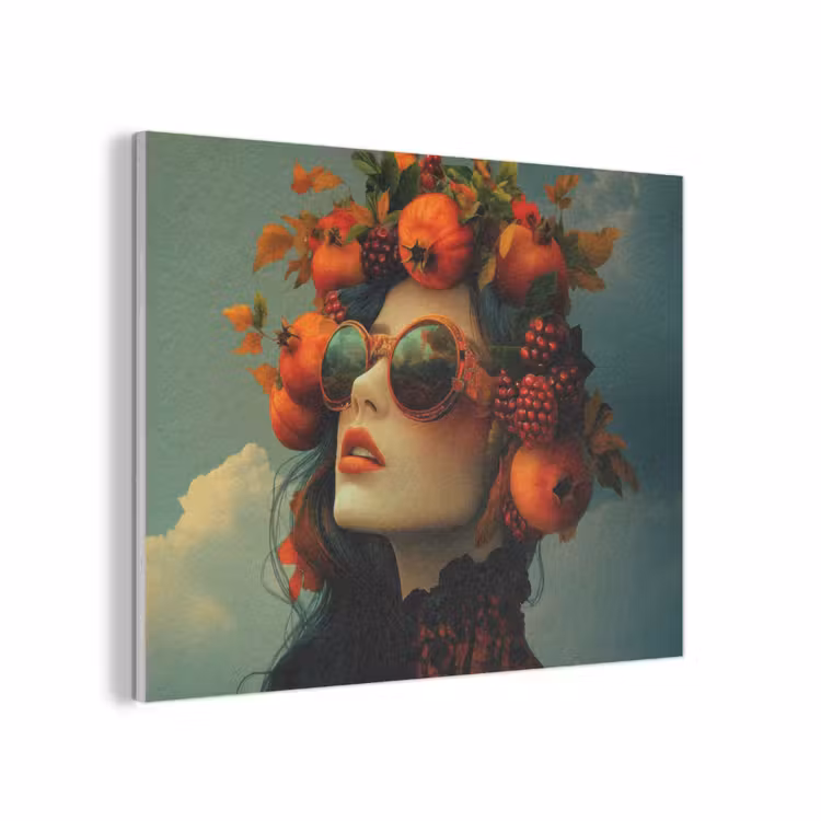 Vrouw - Granaatappel - Herfst - Zonnebril PET vilt klein -3d