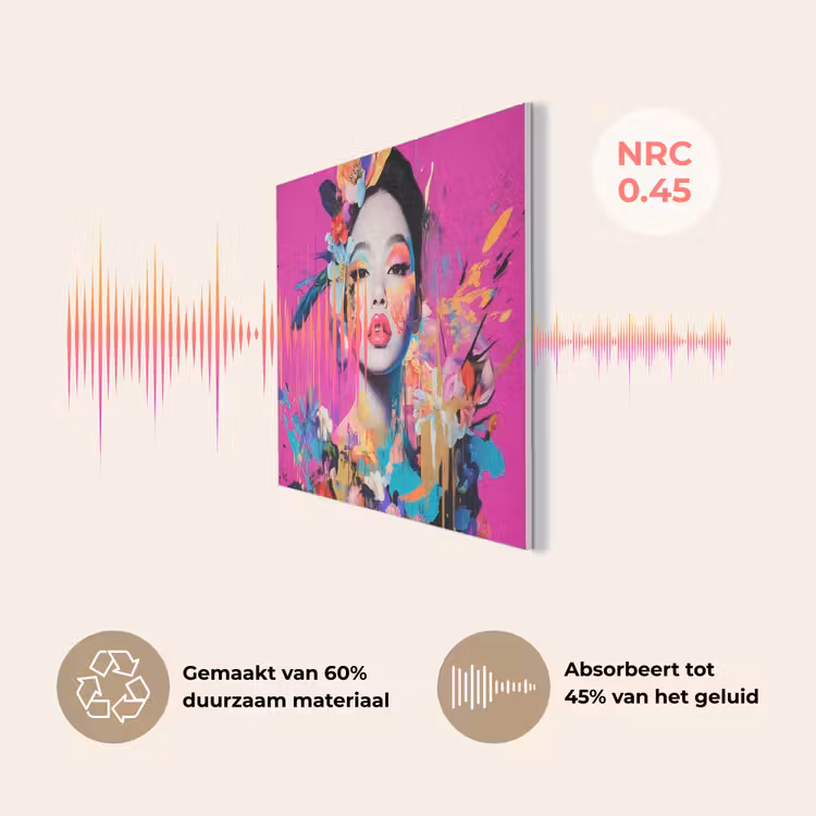 Vrouw - Portret - Abstract - Paars PET vilt klein -USP_NL