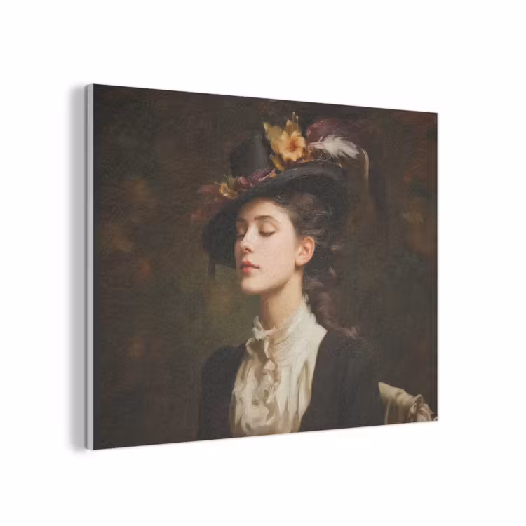 Vrouw - Victoriaans - Portret PET vilt klein -3d