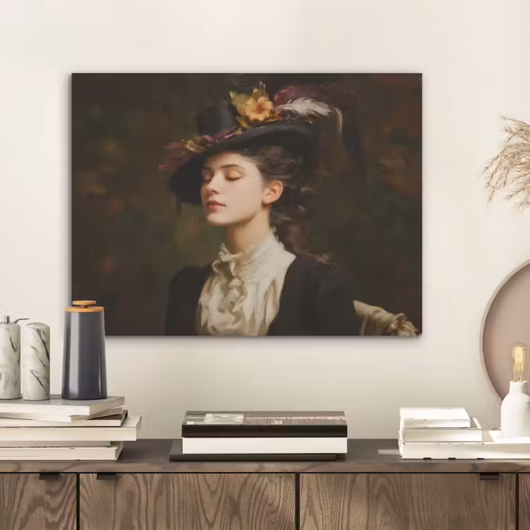Vrouw - Victoriaans - Portret PET vilt klein -sfeer1