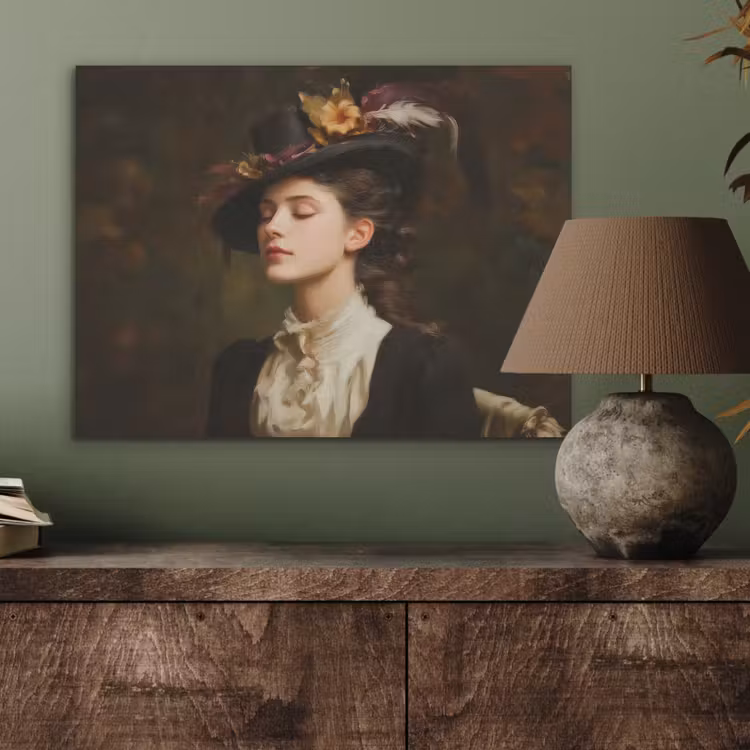 Vrouw - Victoriaans - Portret PET vilt klein -sfeer2