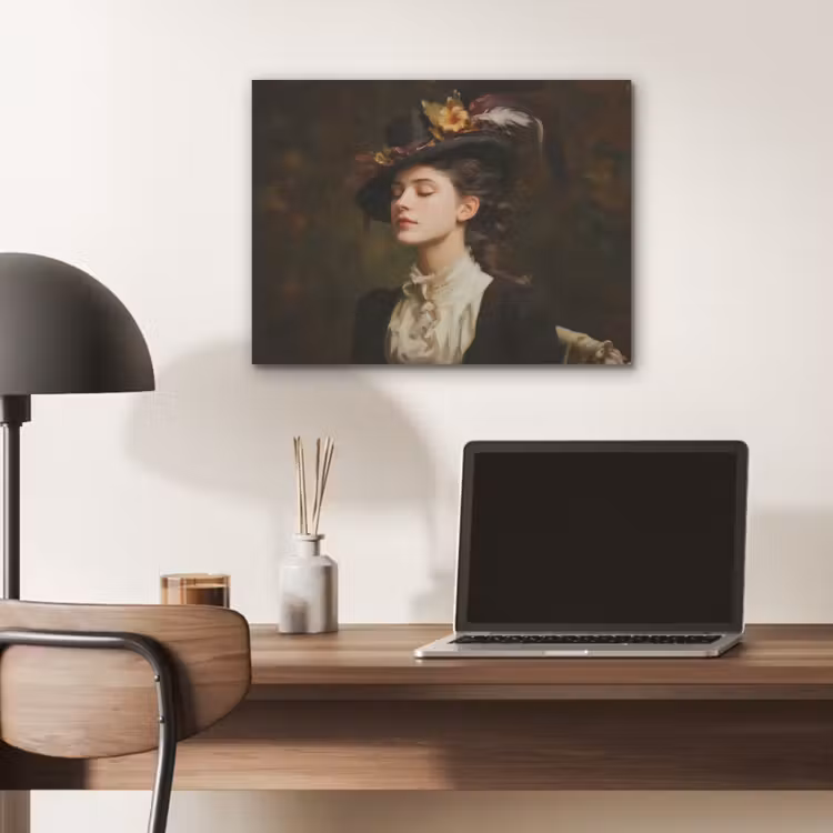 Vrouw - Victoriaans - Portret PET vilt klein -sfeer5