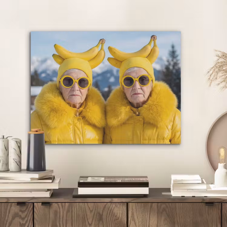 Vrouwen - Bananen - Geel PET vilt klein -sfeer1