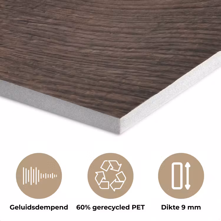Houtnerf - Textuur - Patroon - Bruin - Rustiek PET vilt klein -closeup_NL