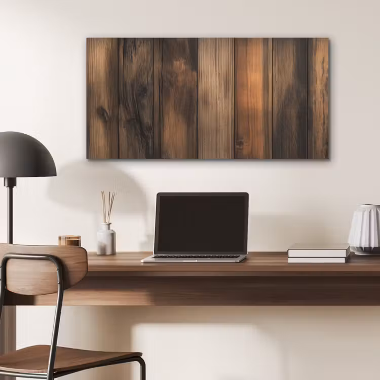 Hout - Rustiek - Donkere Planken PET vilt middel -sfeer5