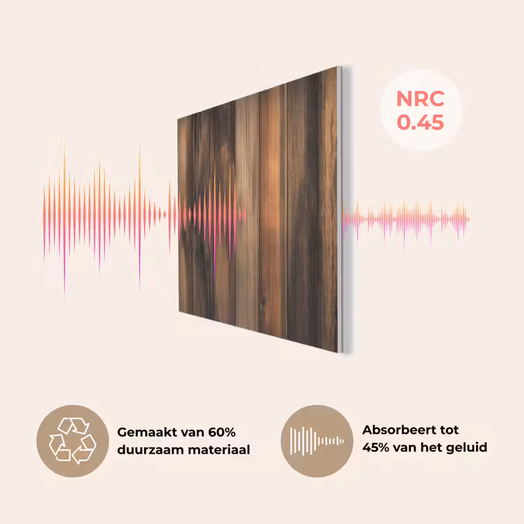 Hout - Rustiek - Donkere Planken PET vilt middel -USP_NL