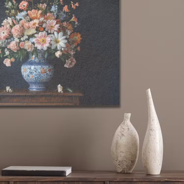 Hout - Vaas - Kleuren - Bloemen PET vilt klein -sfeer6_closeup