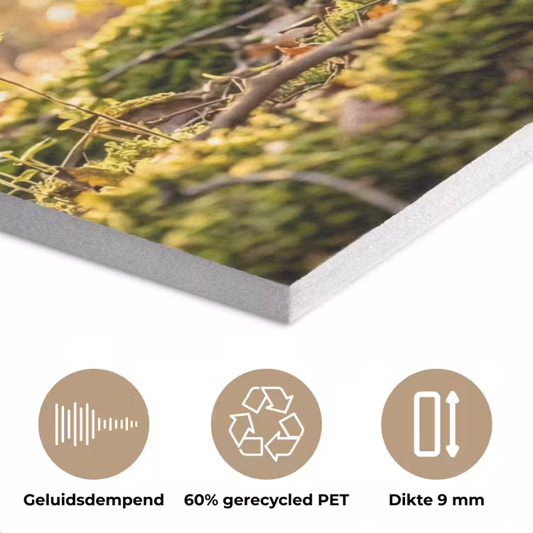 Houtsnip - Bos - Bladeren - Herfst - Gecamoufleerd PET vilt klein -closeup_NL