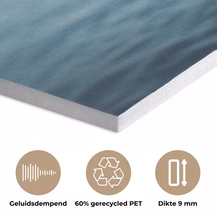 Houten steiger - Helderblauwe lucht PET vilt klein -closeup_NL