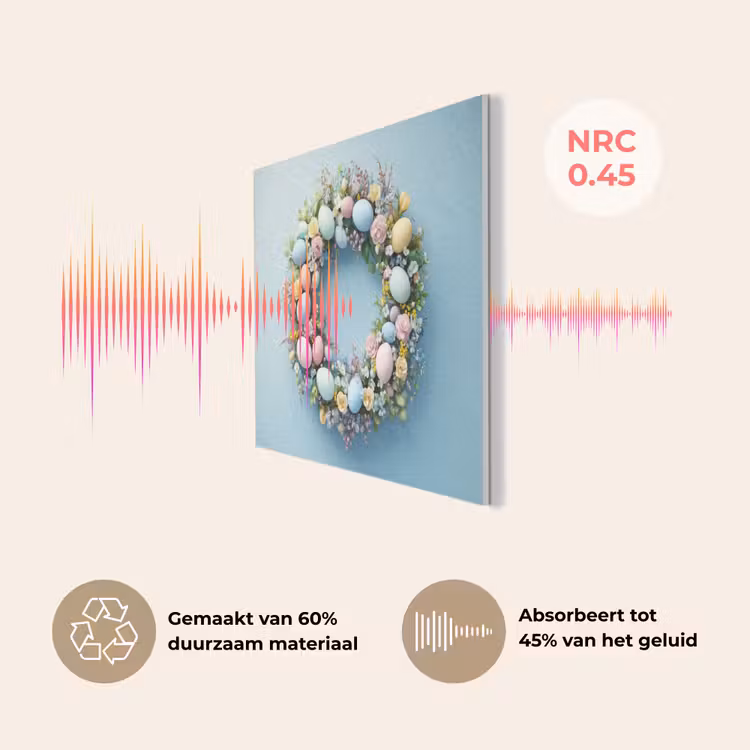 Krans - Eieren - Bloemen PET vilt klein -USP_NL