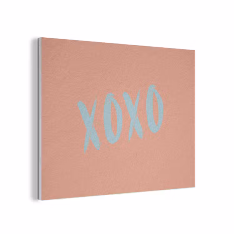 XOXO - Blauw - Perzikkleur PET vilt klein -3d