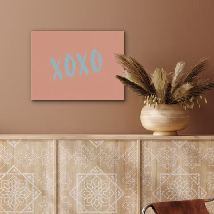 XOXO - Blauw - Perzikkleur PET vilt klein -sfeer4