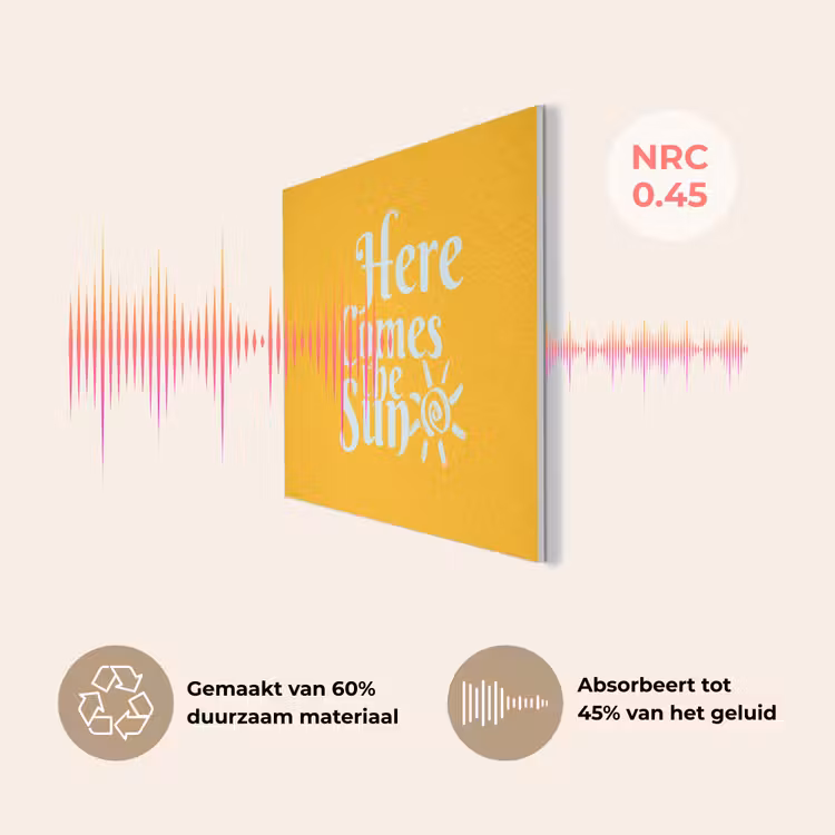 Geel - Blauw - Here comes the sun PET vilt klein -USP_NL