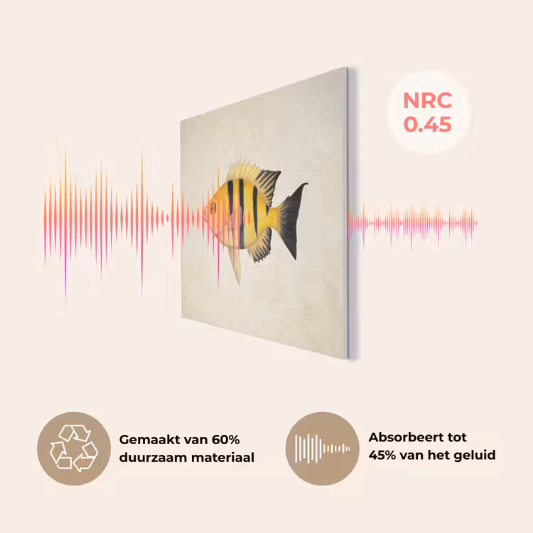 Geel - Vis - Strepen - Tropisch PET vilt klein -USP_NL