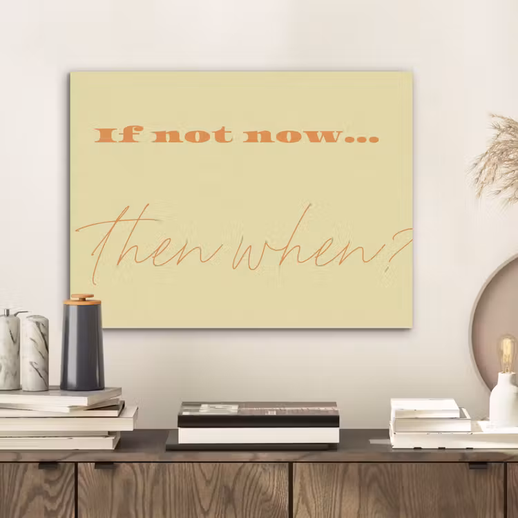 Geel - Oranje - if not now then when PET vilt klein -sfeer1