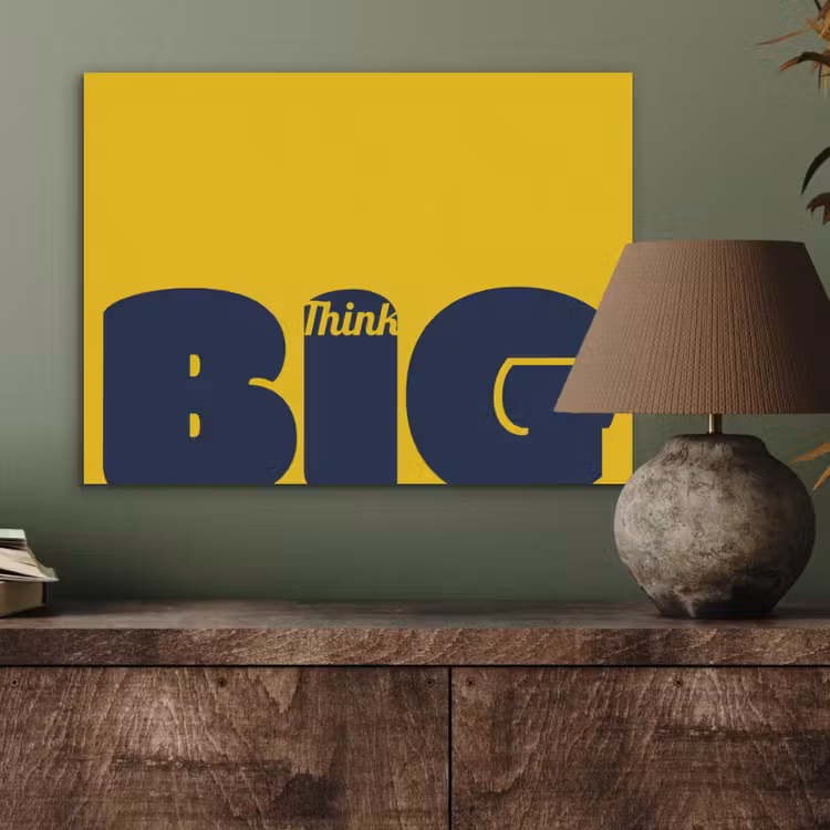 Geel - Think big - Grafisch PET vilt klein -sfeer2