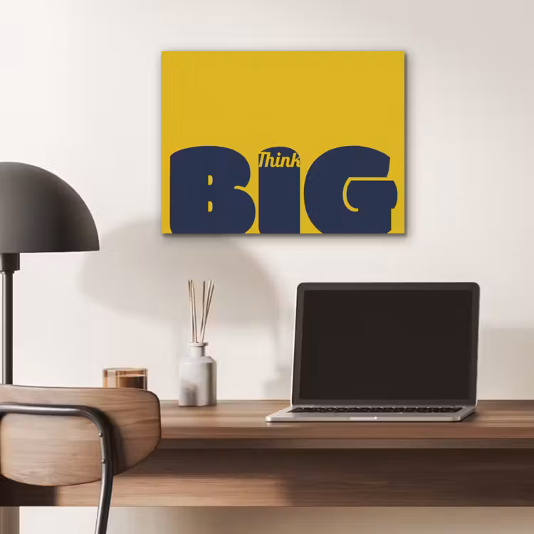 Geel - Think big - Grafisch PET vilt klein -sfeer5