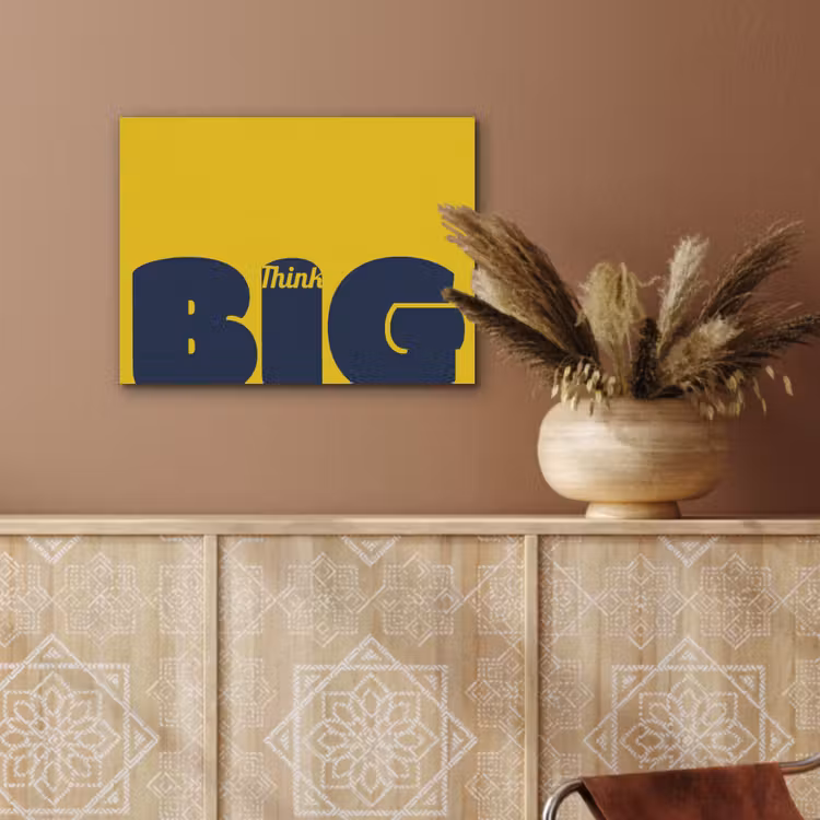 Geel - Think big - Grafisch PET vilt klein -sfeer4