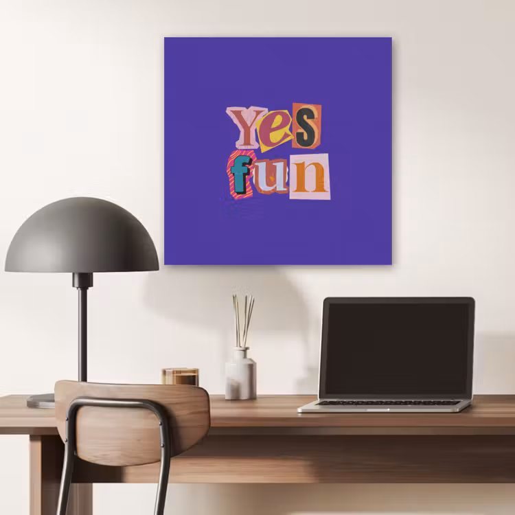 Yes fun - Kleurrijk - Collage-stijl PET vilt klein -sfeer5