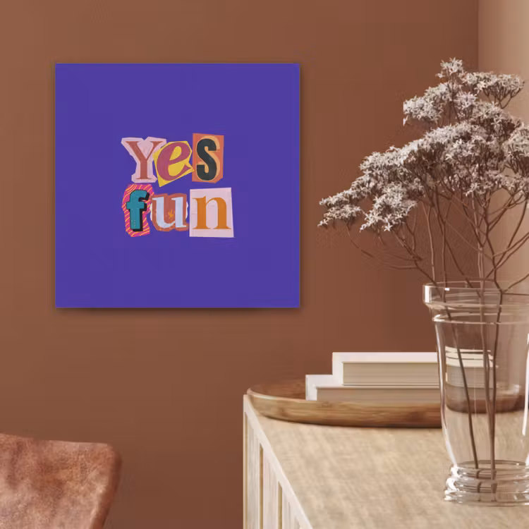 Yes fun - Kleurrijk - Collage-stijl PET vilt klein -sfeer4