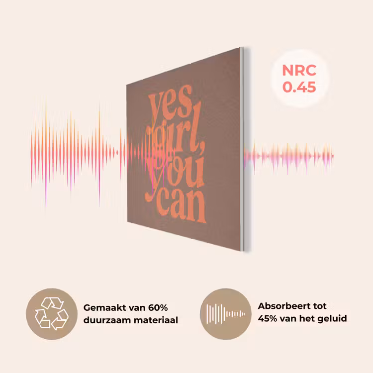 Yes girl you can - Oranje - Bruin PET vilt klein -USP_NL
