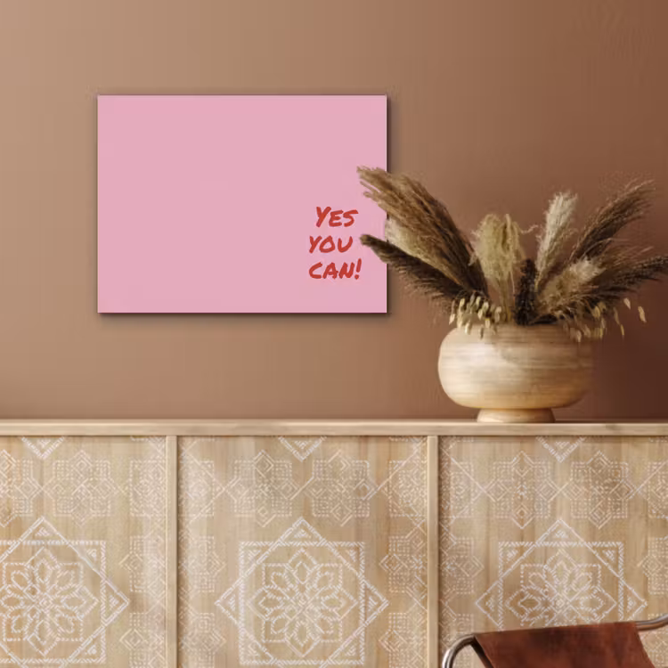 Yes you can do it - Rood - Roze PET vilt klein -sfeer4
