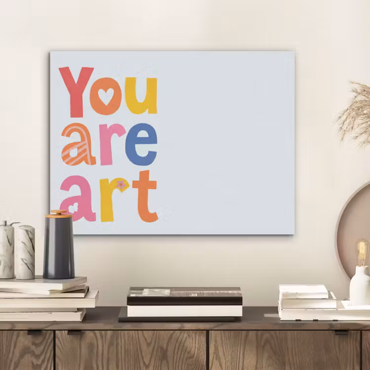 You are art - Kleurrijk - Grafisch PET vilt klein -sfeer1
