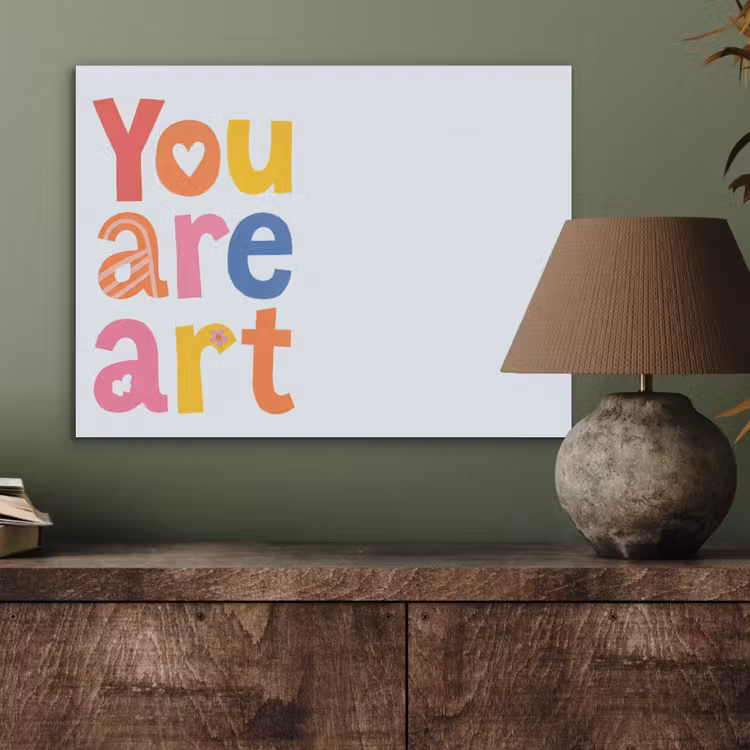 You are art - Kleurrijk - Grafisch PET vilt klein -sfeer2