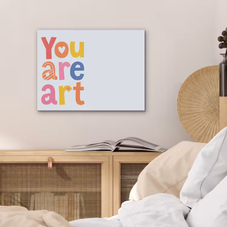 You are art - Kleurrijk - Grafisch PET vilt klein -sfeer3
