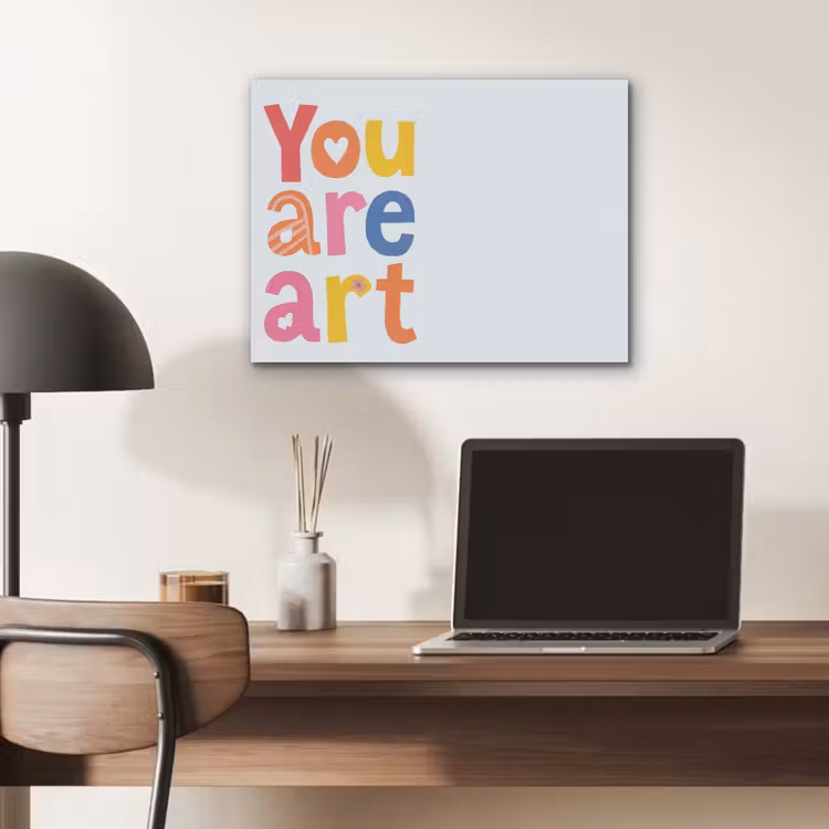 You are art - Kleurrijk - Grafisch PET vilt klein -sfeer5