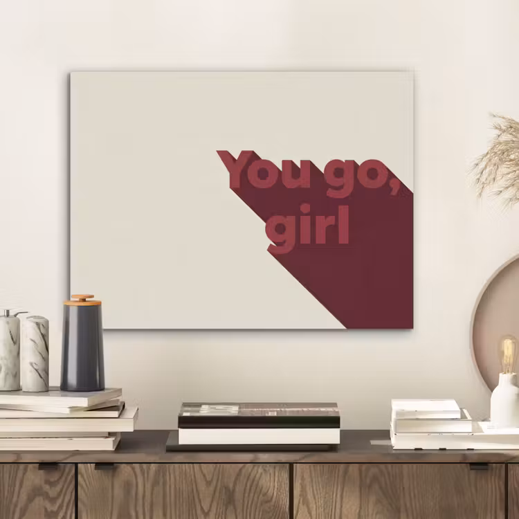 you go girl - 3D - Rood PET vilt klein -sfeer1