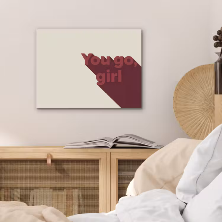you go girl - 3D - Rood PET vilt klein -sfeer3